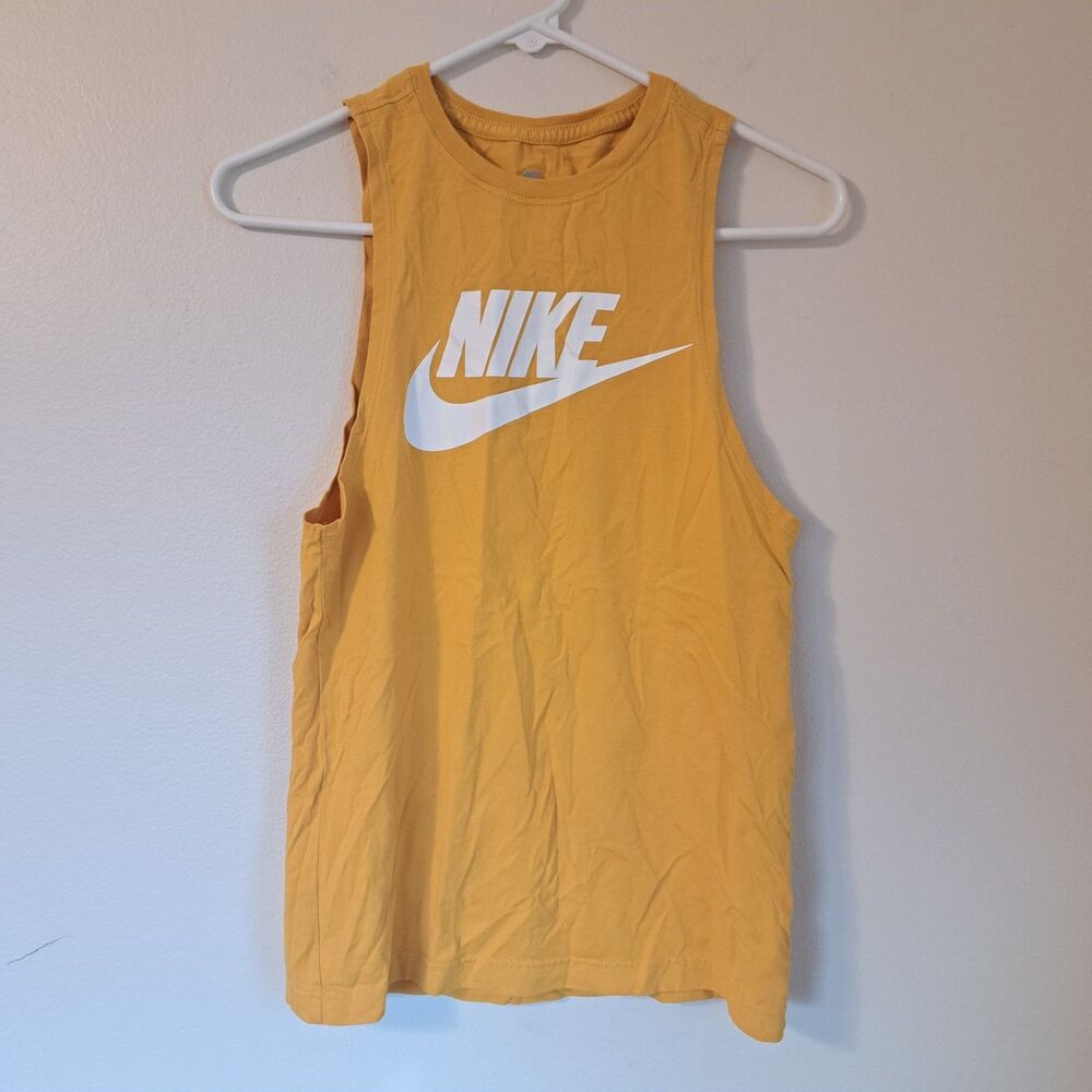 Nike The Nike Tee Workout Racerback Tanktop Mustard Gold Women’s Size XS